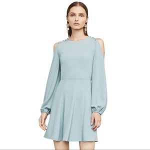 NWT $248 BCBG "BAILEY" COLD SHOULDER DRESS XXS